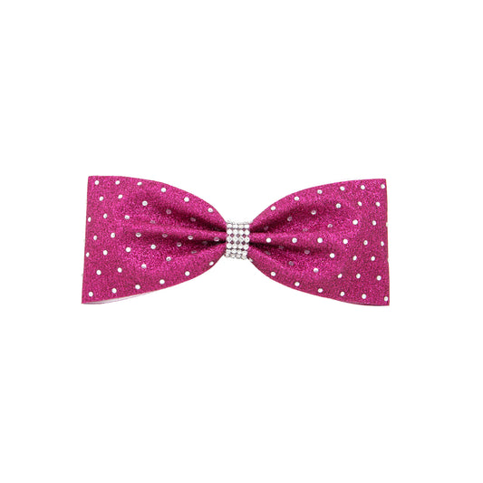 Bow Large Glitter Pink Tailless Sara