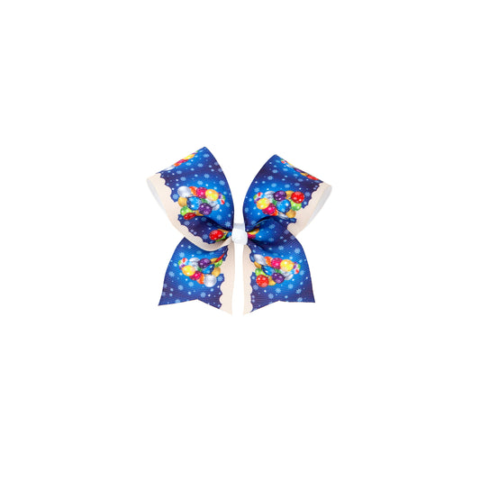 Small Bow Christmas balls blue