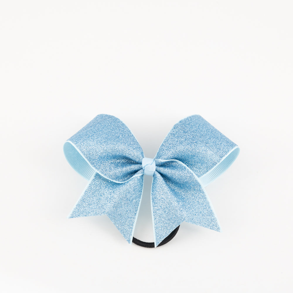 Small Bow Glitter Silver