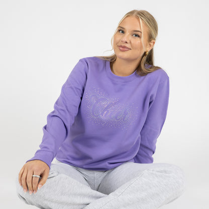 Cheer Cute Purple Collagtröja