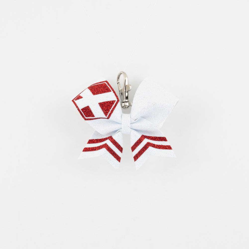 Keyring Bow Plain Burgundy