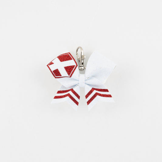 Keyring Bow Plain Burgundy