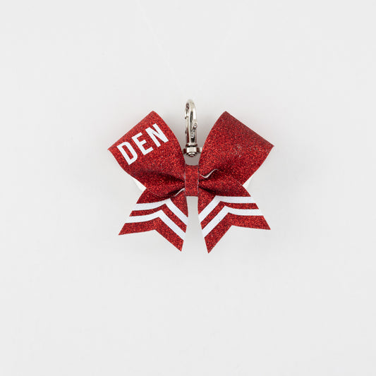 Keyring Bow Plain Burgundy