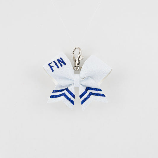 Keyring Bow Plain Burgundy