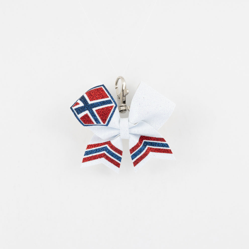 Keyring Bow Plain Burgundy