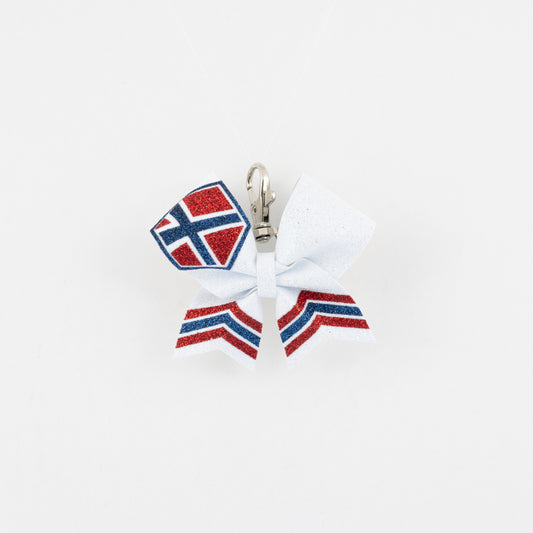 Keyring Bow Plain Burgundy