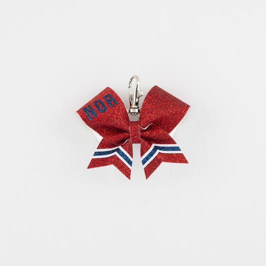 Keyring Bow Plain Burgundy