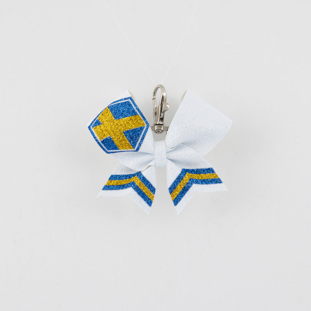 Keyring Bow Plain Burgundy
