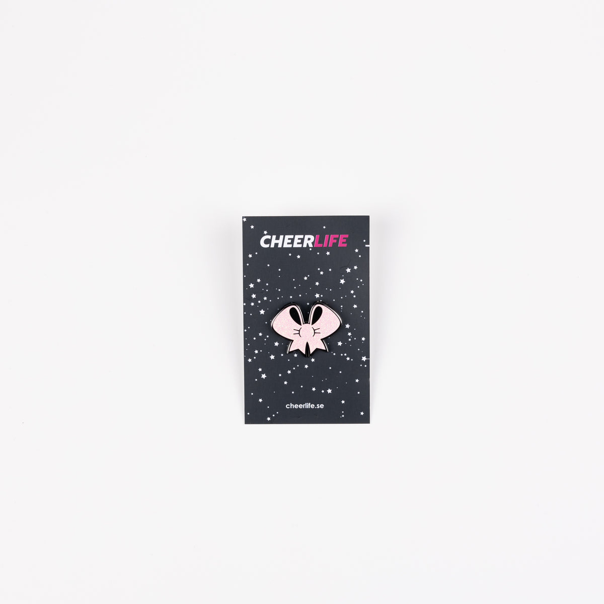 PIN BOW LIGHT PINK GLITTER
