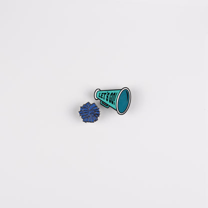 PIN POM DARK BLUE GLITTER