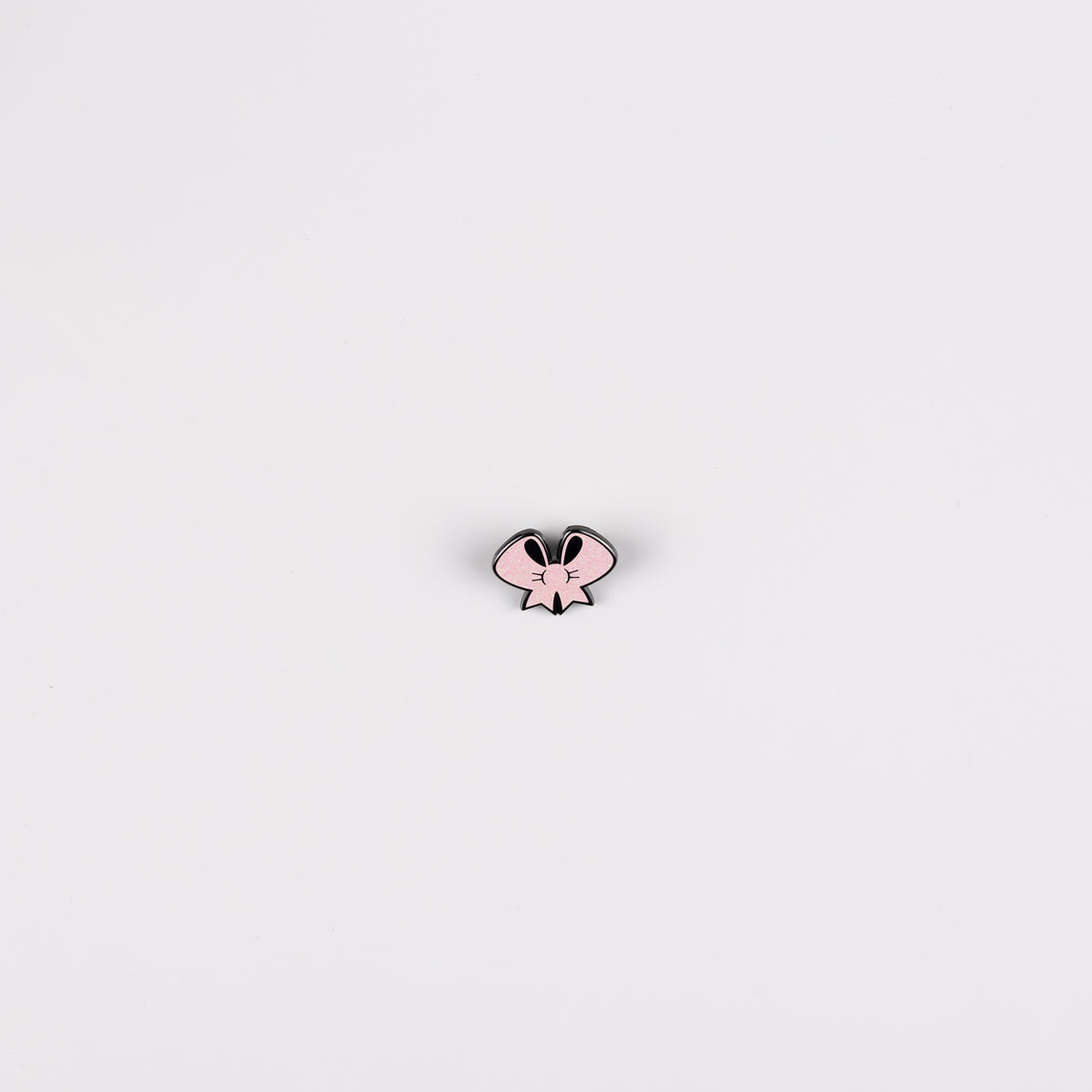 PIN BOW LIGHT PINK GLITTER