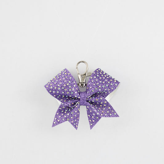 Keyring Bow Plain Burgundy