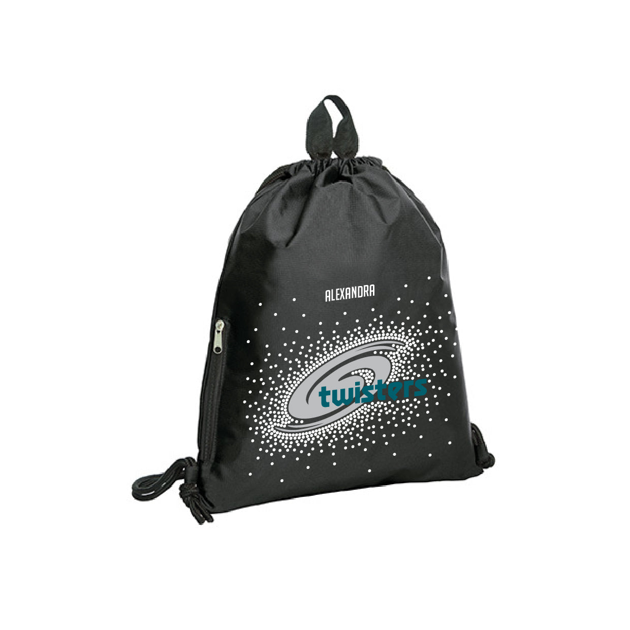 TWISTERS Stringbag med rhinestones