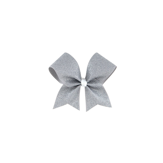 Small Bow Glitter Silver