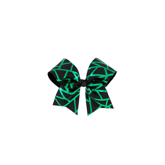 Small bow metallic band green