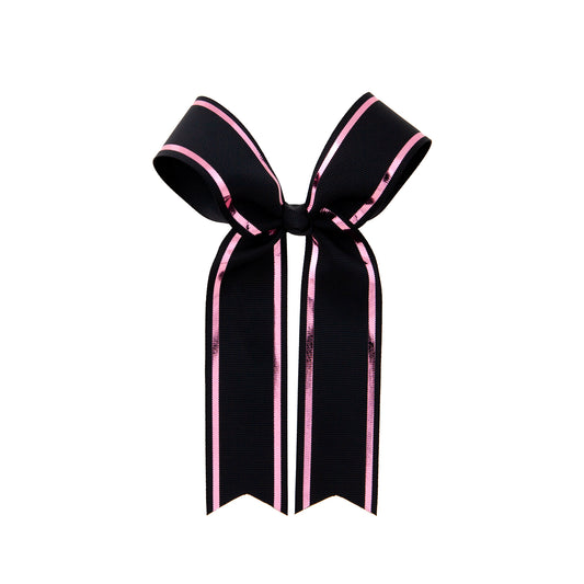 Bow Collage Black with Metallic Pink