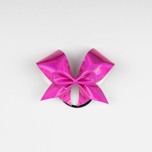Bow Metallic Hot Pink Mellan