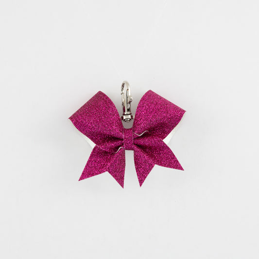 Keyring Bow Plain Burgundy