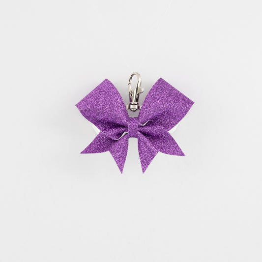 Keyring Bow Plain Burgundy