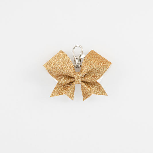 Keyring Bow Plain Burgundy