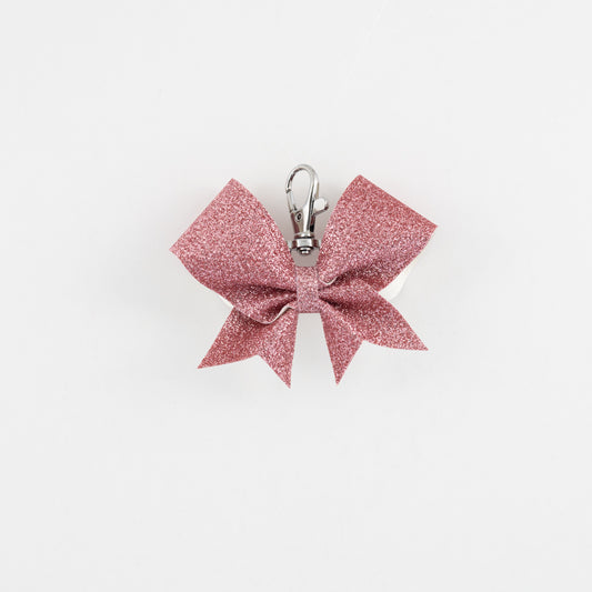 Keyring Bow Plain Burgundy