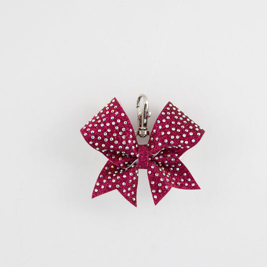 Keyring Bow Plain Burgundy