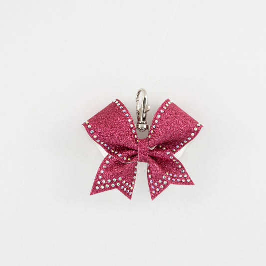 Keyring Bow Plain Burgundy