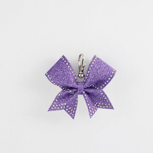 Keyring Bow Plain Burgundy