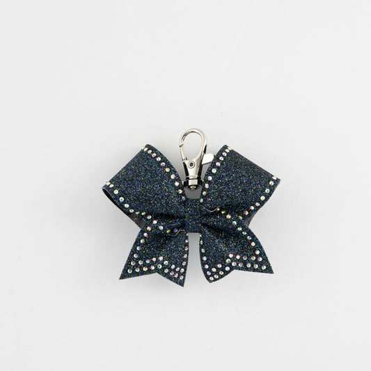 Keyring Bow Plain Burgundy