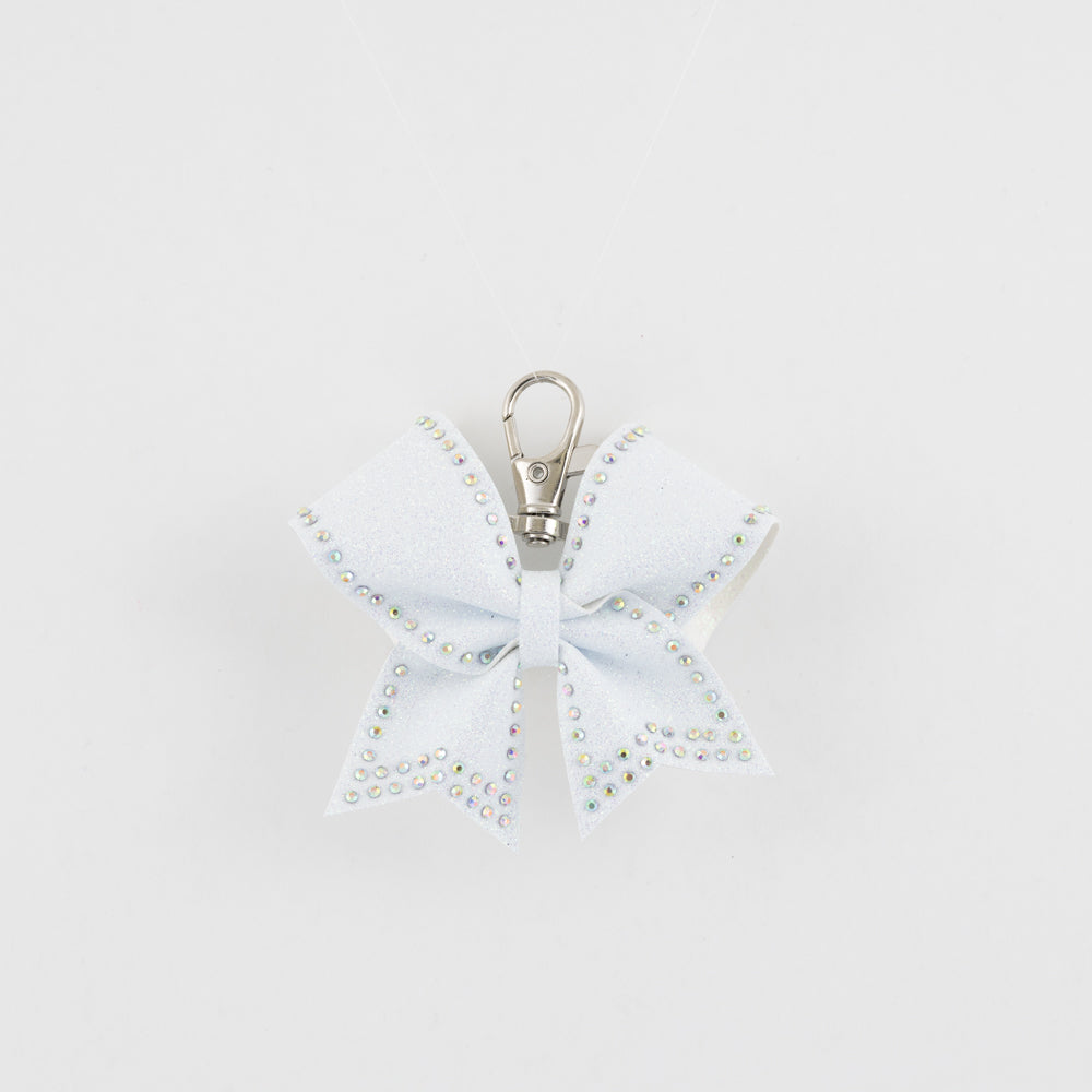 Keyring Bow Plain Burgundy