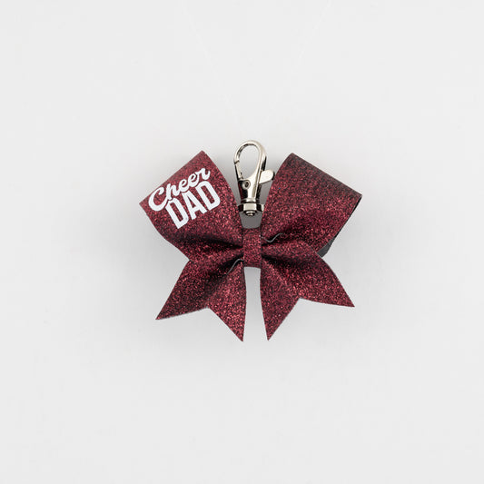 Nyckelring Bow Cheer Dad Burgundy