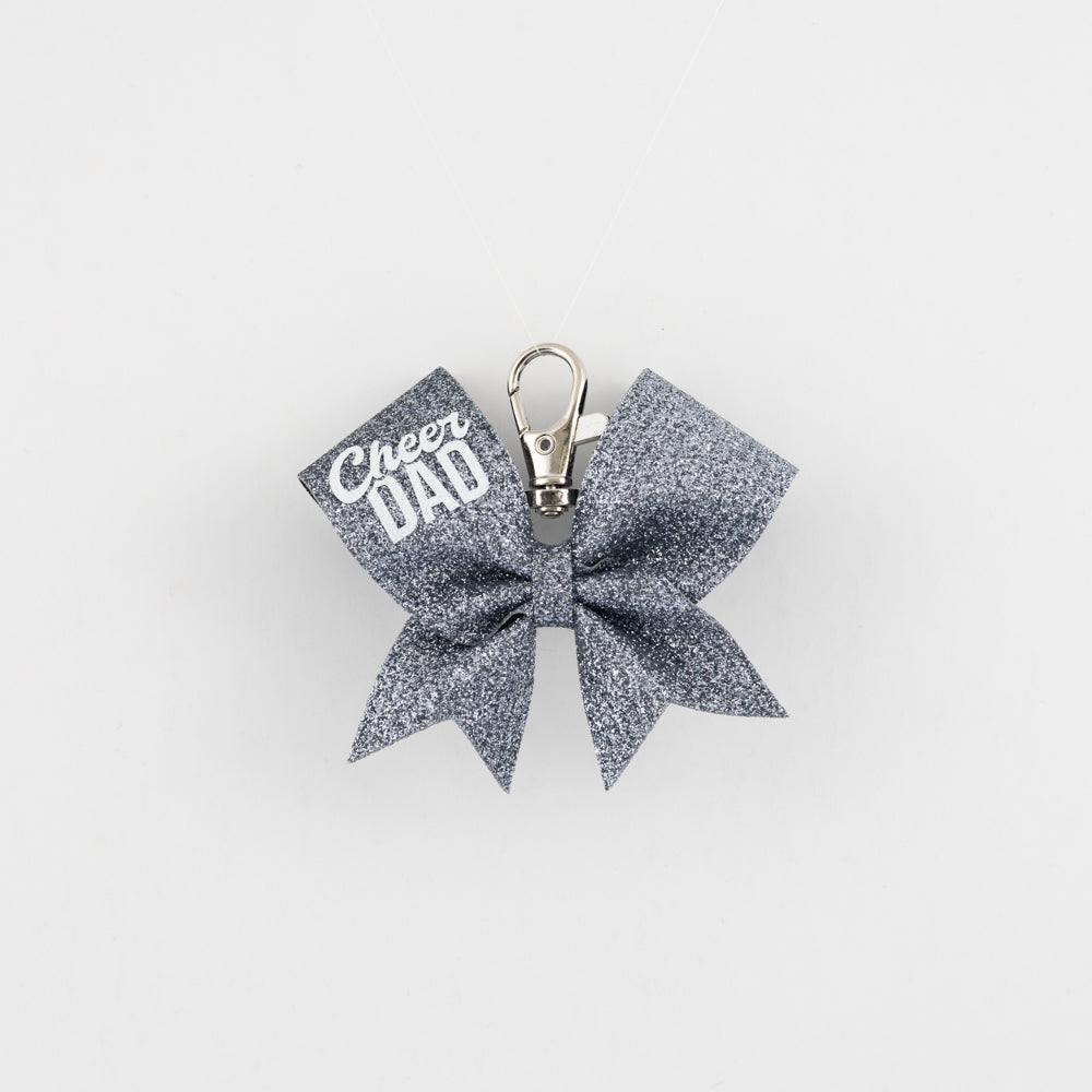 Nyckelring Bow Cheer Dad Silver Black