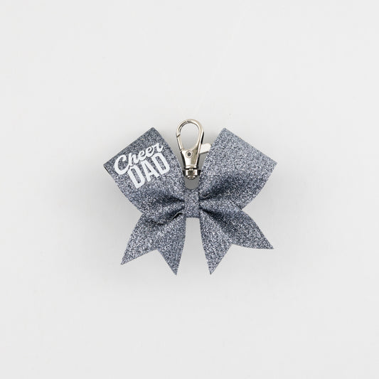 Nyckelring Bow Cheer Dad Silver Black