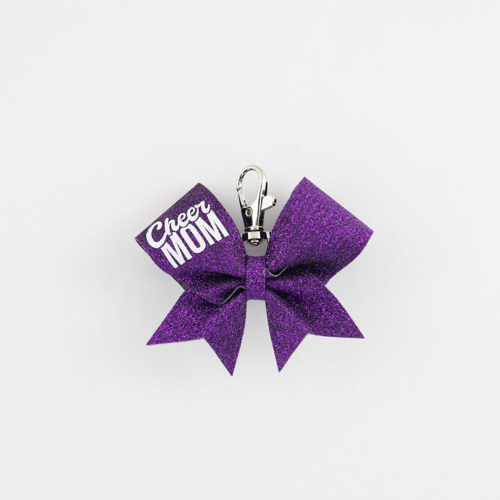 Nyckelring Bow Cheer Mom Purple