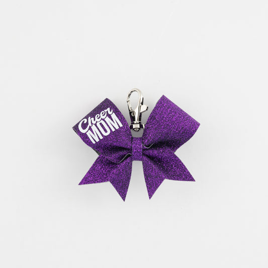 Nyckelring Bow Cheer Mom Purple