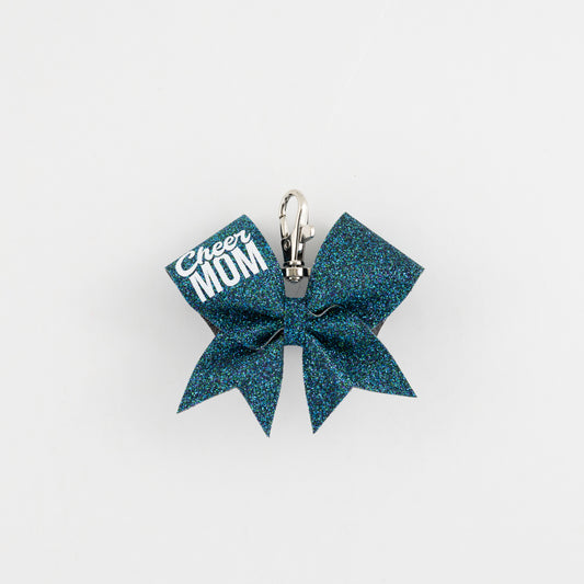 Nyckelring Bow Cheer Mom Teal